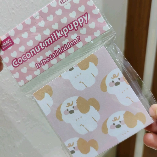 100 sheets Kawaii MemoPad - Coconut