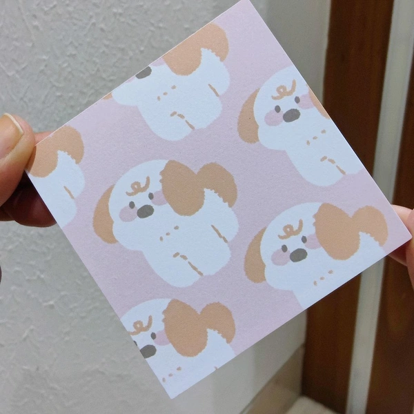 100 sheets Kawaii MemoPad - Coconut