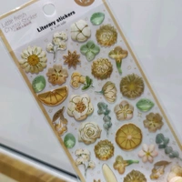 Literary Floral Stickers - Light Orange