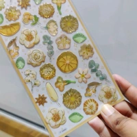 Literary Floral Stickers - Light Orange