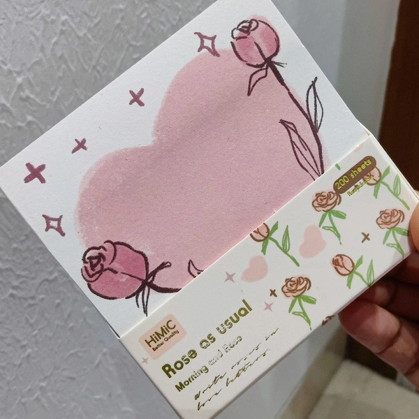 200 sheets Floral Memopad - Rose