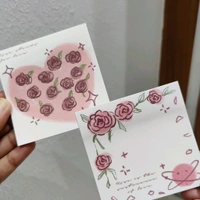 200 sheets Floral Memopad - Rose