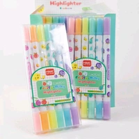 6 Pcs Fruity Double Head Highlighter