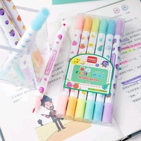 6 Pcs Fruity Double Head Highlighter