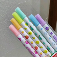 6 Pcs Fruity Double Head Highlighter