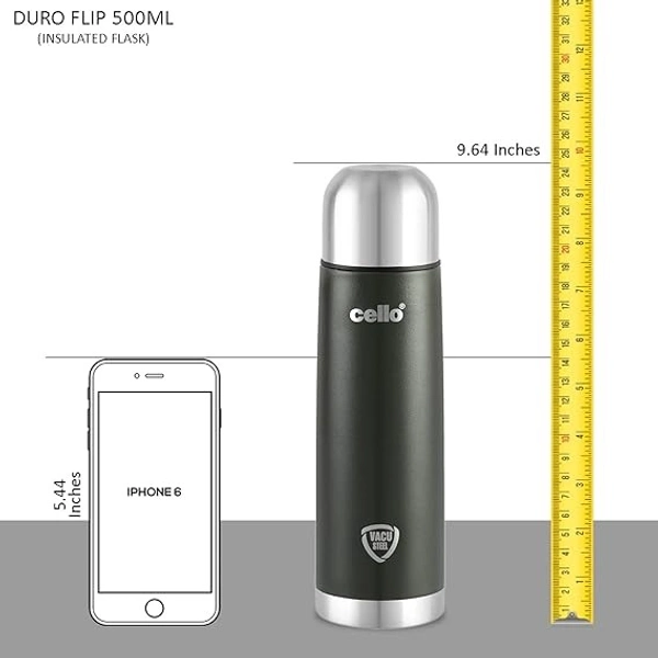 CELLO VACUSTEEL BOTTLE DURO FLIP - 1 LTR