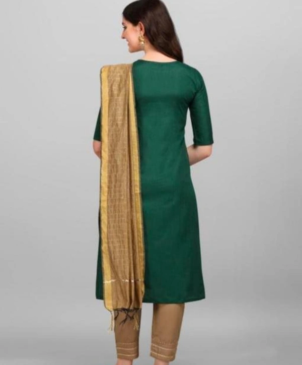 Women's Kurta With Pant And Dupatta - Japanese Laurel, M
