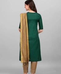 Women's Kurta With Pant And Dupatta - Japanese Laurel, L
