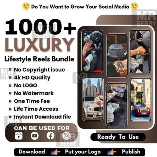 Buy 1000 Luxury Lifestyle Reels Bundle