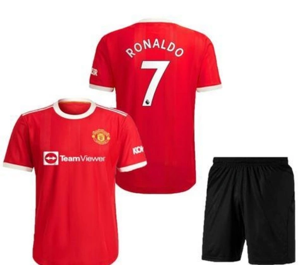 Ronaldo Man United Jersey For Men and Kids - Red, 7-8
