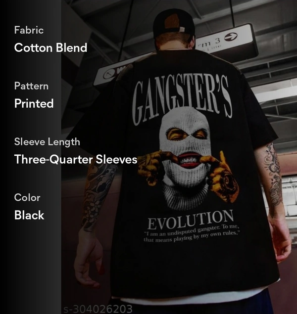 Gangster Revolution Trendy T-shirts - Black, M