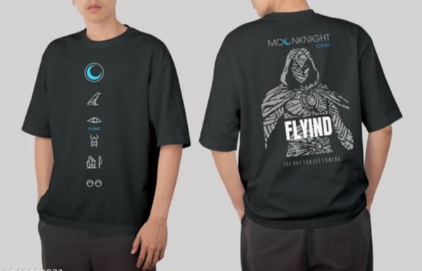 Moonknight Black Theme T-shirts For Boys - Black, XL