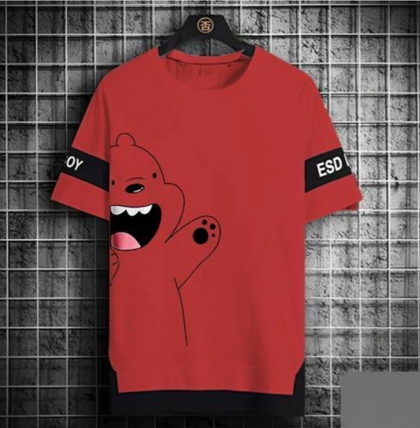 Oversized T-Shirts For Boys  - Red, M