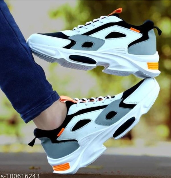 Trendy Sneakers For Boys And Men's  - White, IND-7
