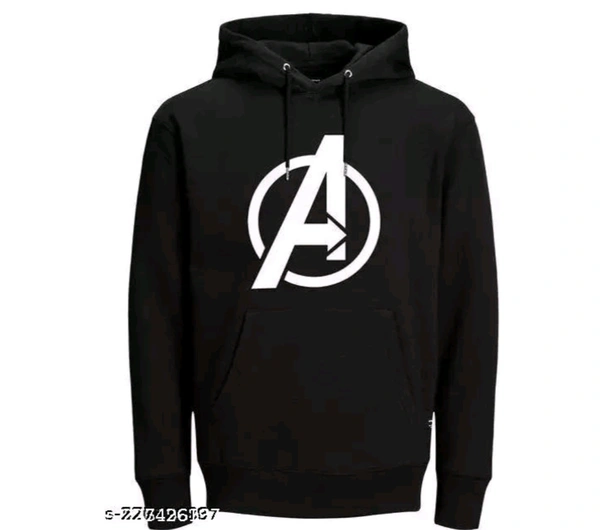 Winter Avengers Printed Hoodie For Boys And Men's  - Black, XL
