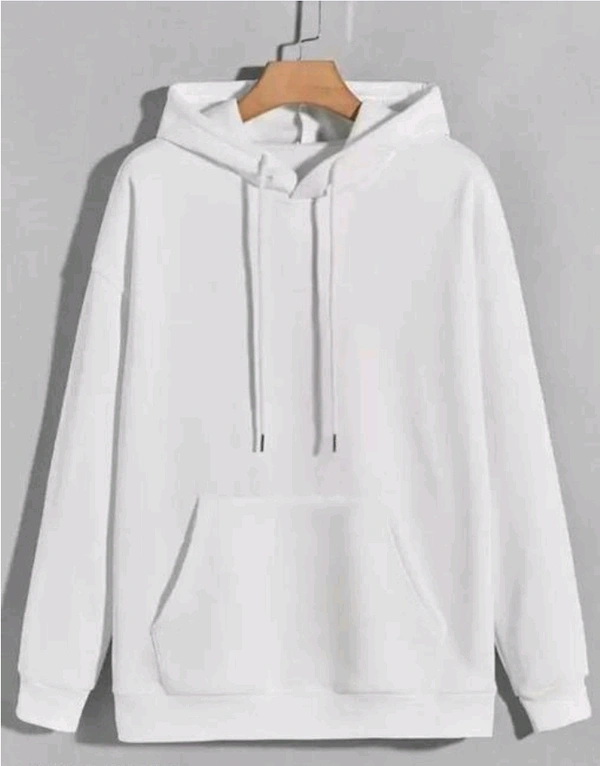 Winter Wear Hoodie Full Sleeves For Boys And Men's  - White, L