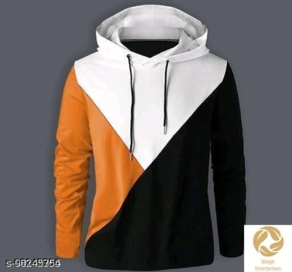 Stylish Elegant Men Swetshirt Orange - Web Orange, XL