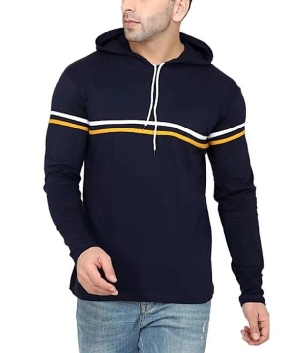 Men's Colerd Blocked Hoodie - Ultramarine, L