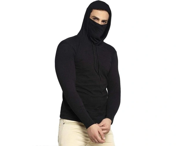 Full Sleeves Hoodie For Boys And Men's  - Black, L