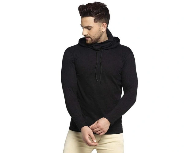 Full Sleeves Hoodie For Boys And Men's  - Black, XL