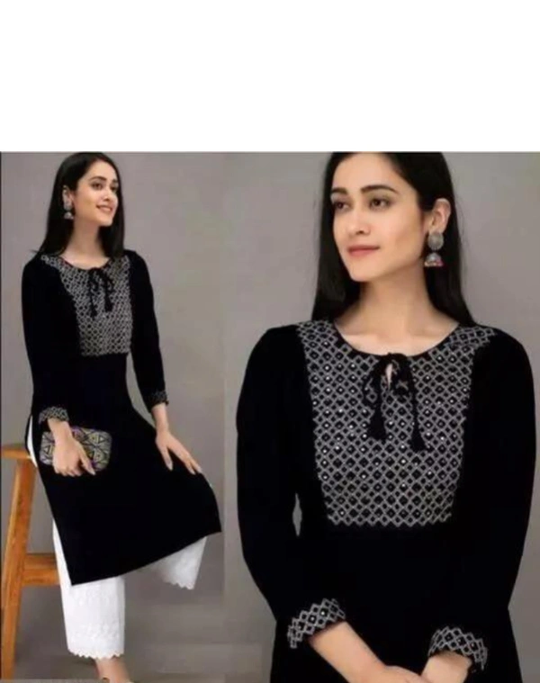Black Kurti  - Black, XXl
