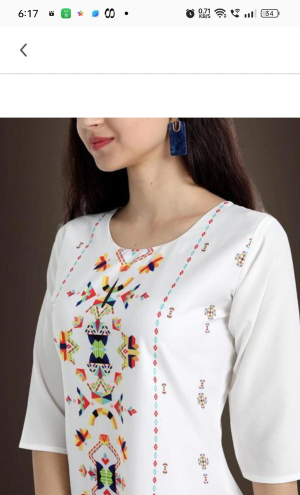 White Kurti - White, L
