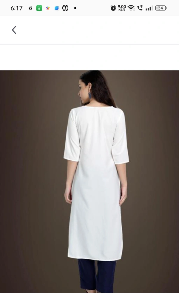 White Kurti - White, L