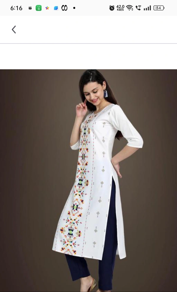 White Kurti - White, L