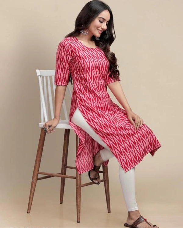 Pink Style Kurti  - Pink Flamingo, M