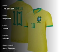 Neymar Junior Brazil Jersey No. 10 - Yellow, 9-10