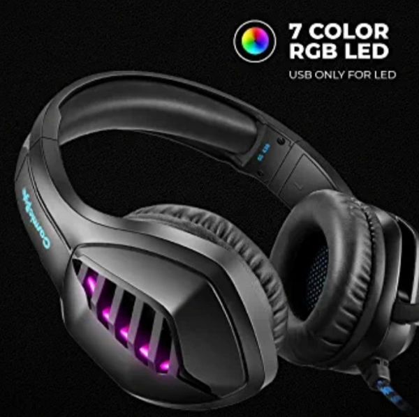 Cosmic Byte COSMIC BYTE GS430 GAMING HEADPHONE WITH RGB LIGHT AND NOICE CANCELATION TECHNOLOGY  - Black