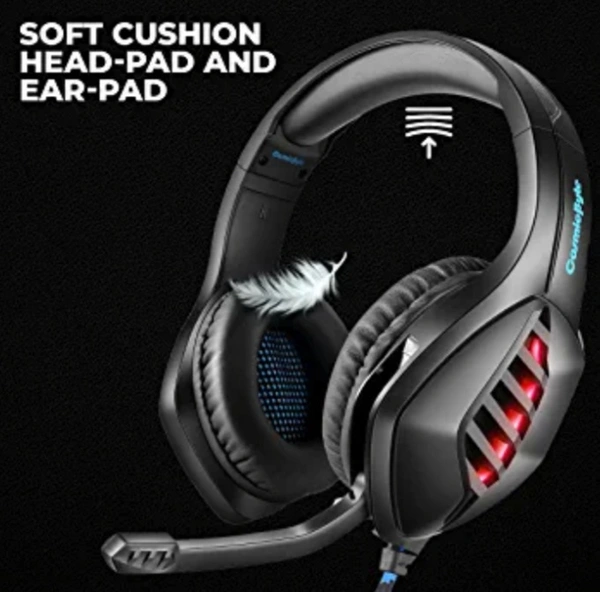 Cosmic Byte COSMIC BYTE GS430 GAMING HEADPHONE WITH RGB LIGHT AND NOICE CANCELATION TECHNOLOGY  - Black