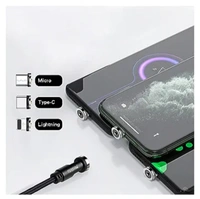 KMH Yesido Rotating Magnetic 3in1 Cable|Fast Charging Cable,Black
