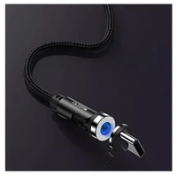 KMH Yesido Rotating Magnetic 3in1 Cable|Fast Charging Cable,Black