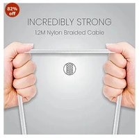 Portronics Konnect L POR-1403 Fast Charging 3A Type-C Cable 1.2 Meter with Charge & Sync Function for All Type-C Devices (White) - White