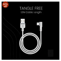 Portronics Konnect L POR-1403 Fast Charging 3A Type-C Cable 1.2 Meter with Charge & Sync Function for All Type-C Devices (White) - White