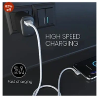 Portronics Konnect L POR-1403 Fast Charging 3A Type-C Cable 1.2 Meter with Charge & Sync Function for All Type-C Devices (White) - White