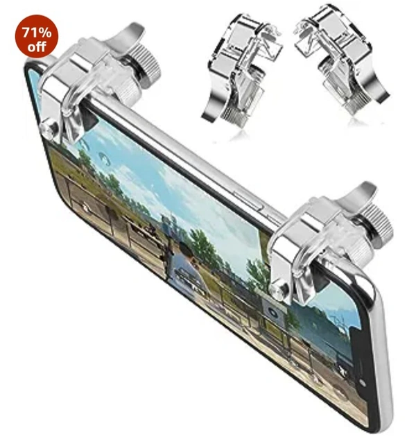 GADGETS WRAP  GADGETSWRAP Mobile Gaming Fire Button Trigger Touch Screen Compatible with PUBG Mobile Game Controller - Transparent - transparent