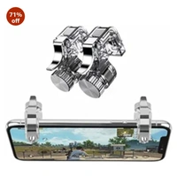 GADGETS WRAP  GADGETSWRAP Mobile Gaming Fire Button Trigger Touch Screen Compatible with PUBG Mobile Game Controller - Transparent - transparent