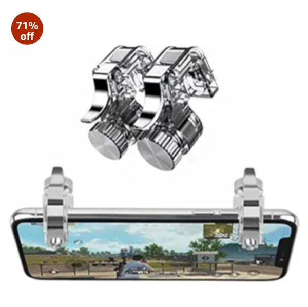 GADGETS WRAP  GADGETSWRAP Mobile Gaming Fire Button Trigger Touch Screen Compatible with PUBG Mobile Game Controller - Transparent - transparent
