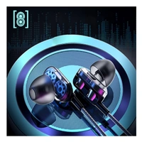 PTron Boom Ultima V2 Dual Driver, in Ear Gaming Wired Earphones with Mic, Volume Control, Passive Noise Cancelling Boom 3 with 3.5mm Audio Jack & 1.2M Tangle-Free Cable (Black)