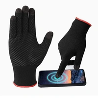 We Terio WaTerio Full Hand Pubg Glove Anti-Sweat & Breathable Glove Sleeve Touchscreen Gloves for All Mobile Gaming (1 Pair- Black)