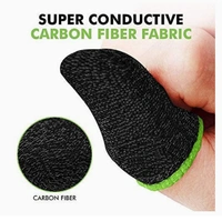 Inefable® (10 Pcs with Black Pouch) Pubg Anti-Slip Thumb Sleeve, Slip-Proof Sweat-Proof Professional Touch Screen Thumbs Finger Sleeve for Pubg Mobile Phone Game Gaming Gloves Multi Colour