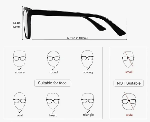 CREEK Blue Light Blocking Glasses Gaming Filter Square Eyeglasses for Eye Protection Men Women, Computer/Tablet/Laptop/Mobile/TV, Anti-blue & Anti eyestrain (with Testing Kit, and Lens Cleaner) - BLACK, 14 x 14 x 4.2 Centimeters
180g
