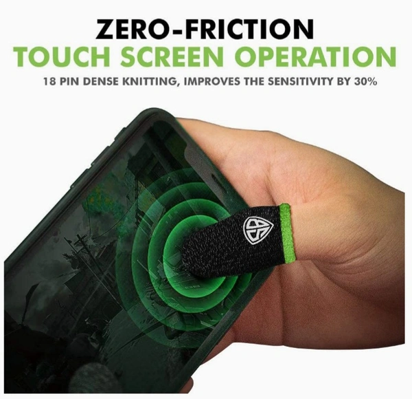 BLAXSTOC 2 Mobile Gaming Controller Finger Sleeves, Stand, USB Light, Multicolour
