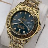 Rolex Floral Patterned Watch for men - Silver