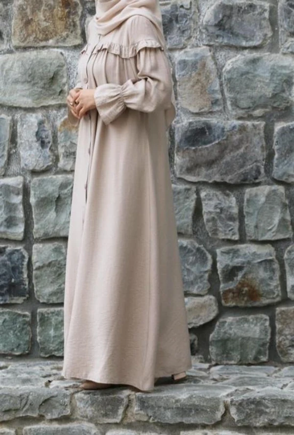 Waist Pleated Turkish Gown - Tide, XL