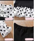 Super stylish polka dots skirt  with  bell bottom pant - 6 yrs