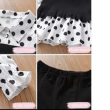 Super stylish polka dots skirt  with  bell bottom pant - 5 yrs