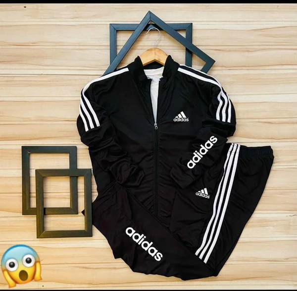 Adidas Fully Stretchable Track Suit - Black, Xxl